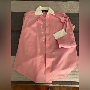 Mens French cuff dress shirt 15 1/2 neck size 34/35.